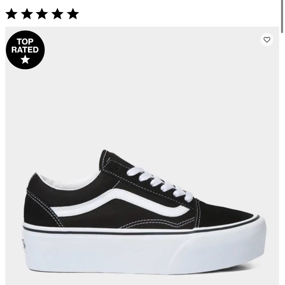 Vans Platform Old Skool Sneakers in Black and White